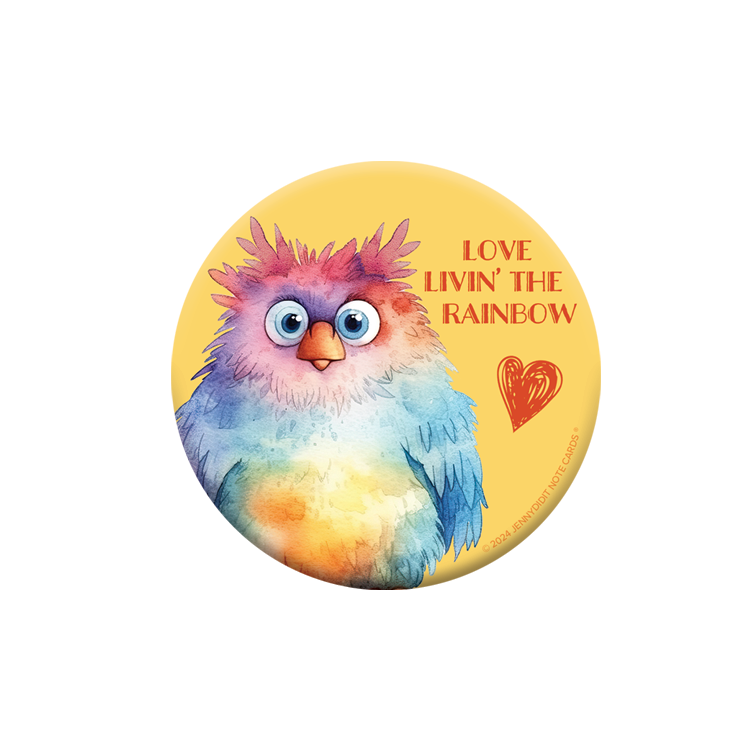 Queer Rainbow Owl Magnet